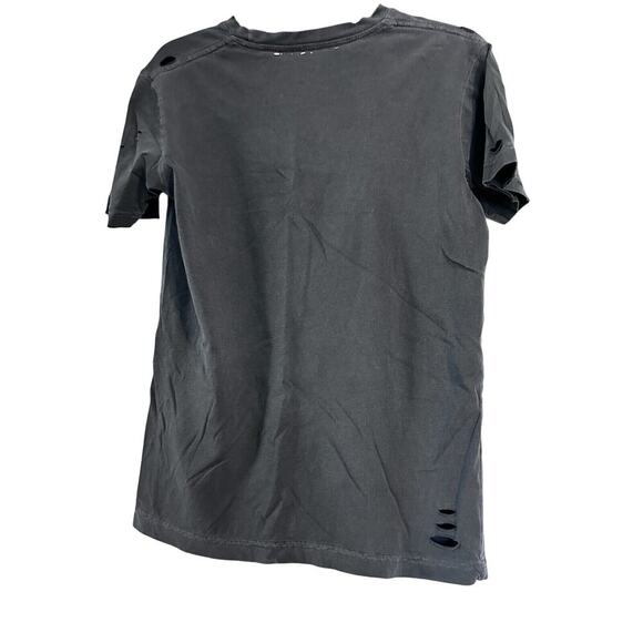 Distressed With Holes Montana Smiley Face Tshirt Large Grey Gray NWT - Picture 6 of 8